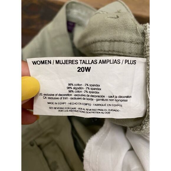 Gloria Vanderbilt Amanda Capri All Around Slimming Effect Green Plus Size 20W - Picture 9 of 9